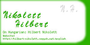 nikolett hilbert business card